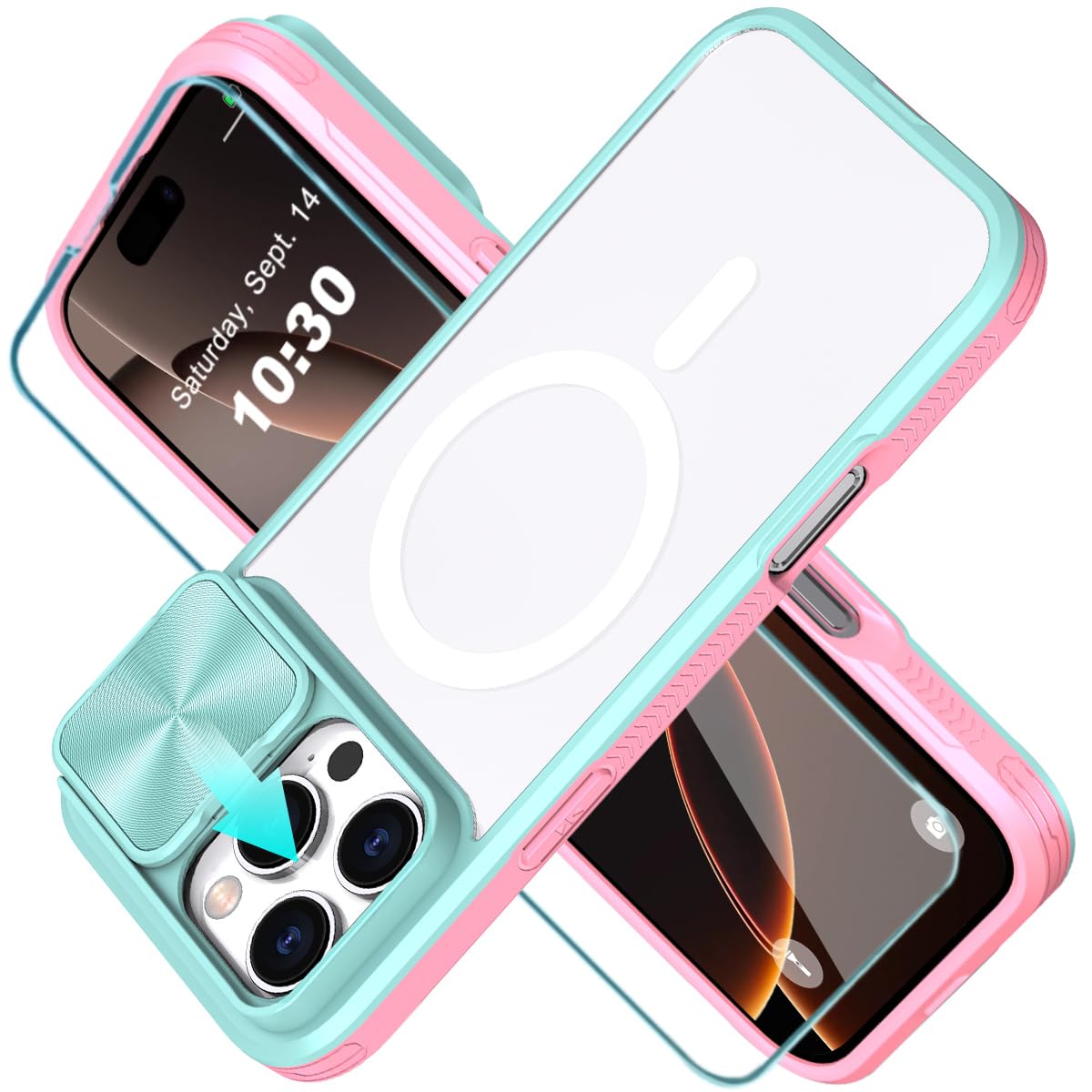 SKYLRK iPhone用ケース iPhone16 pro Amazon.com: WATEFULL for iPhone 16 Pro MagSafe Clear Case with
